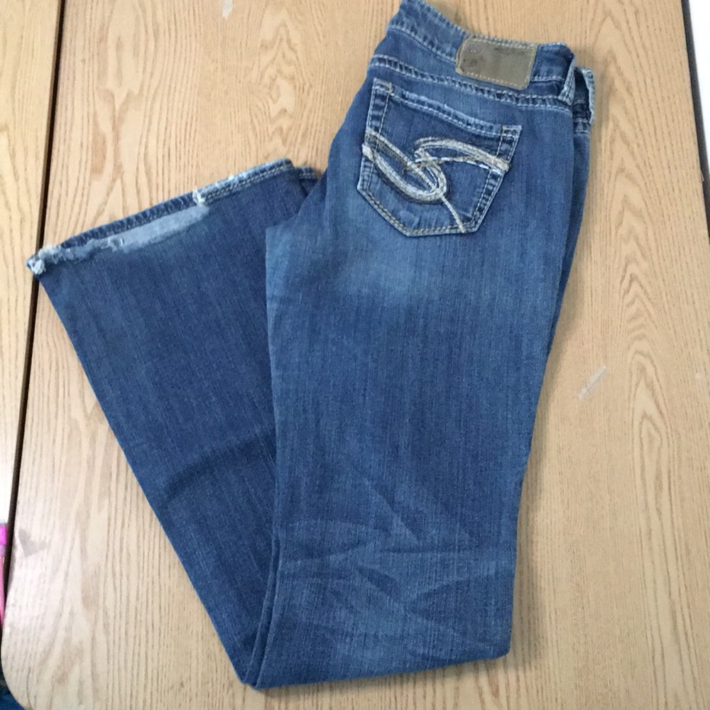 Womens Silver Jeans Eden Stretchy Flare Size 27W x 33L